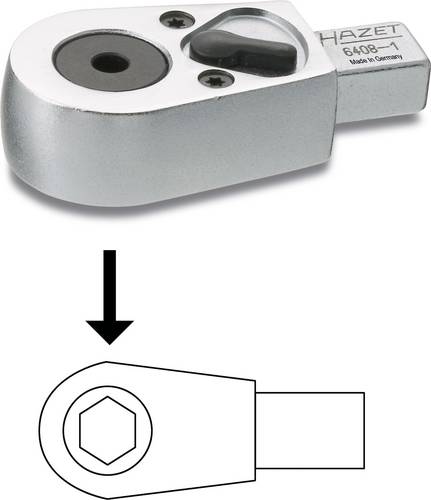 Einsteckumschaltknarre 6408 9x12mm 1/4 " Spezialstahl HAZET