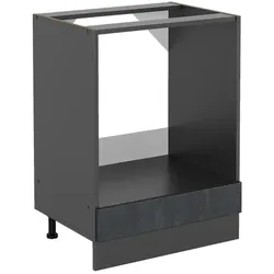 Vicco Herdumbauschrank R-Line Schwarz Beton Anthrazit 60 cm ohne Arbeitsplatte