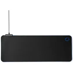 Nedis Gaming-Mauspad Gummi / Mikrofaser Schwarz (XL), Mausmatte, Schwarz
