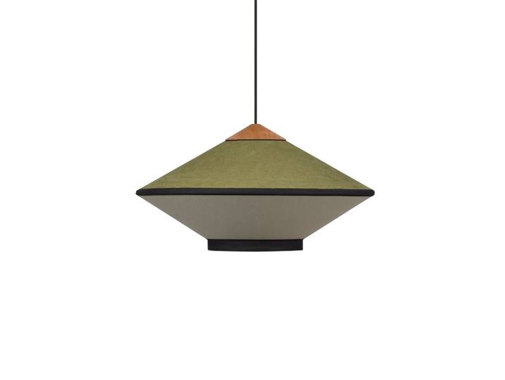 Cymbal S Hängeleuchte, evergreen, Ø 50 cm - Forestier - Esszimmer - Design - Stoff / Textil - Einflammig