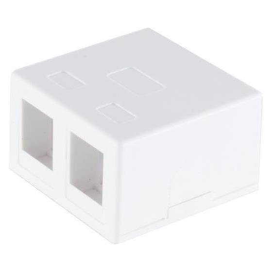 Shiverpeaks S/CONN maximum connectivity Netzwerk Adapter-Keystone Anschlussbox, 2-fach, weiss (Netzwerk Zubehör) (08-10116)