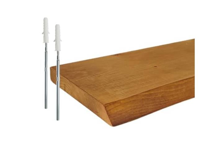 Relaxdays Étagère Murale\, Bord Naturel\, H x L x P : 3 x 100 x 22 cm\, étagère Flottante Rustique\, pin Massif\, Brun