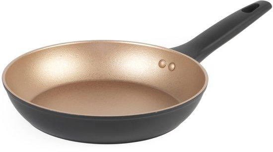Benza Ibenzoa koekenpan, 24 cm, gesmeed aluminium, zwart/goud