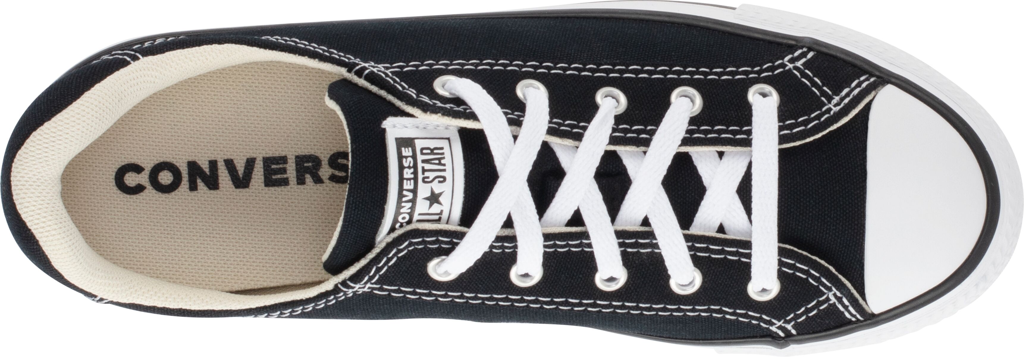 Sneaker CONVERSE "CHUCK TAYLOR ALL STAR DAINTY LUCKY", Damen, Gr. 42, schwarz-weiss (schwarz, weiß, schwarz), Textil, Schuhe Sneaker schwarz, weiß, schwarz 42