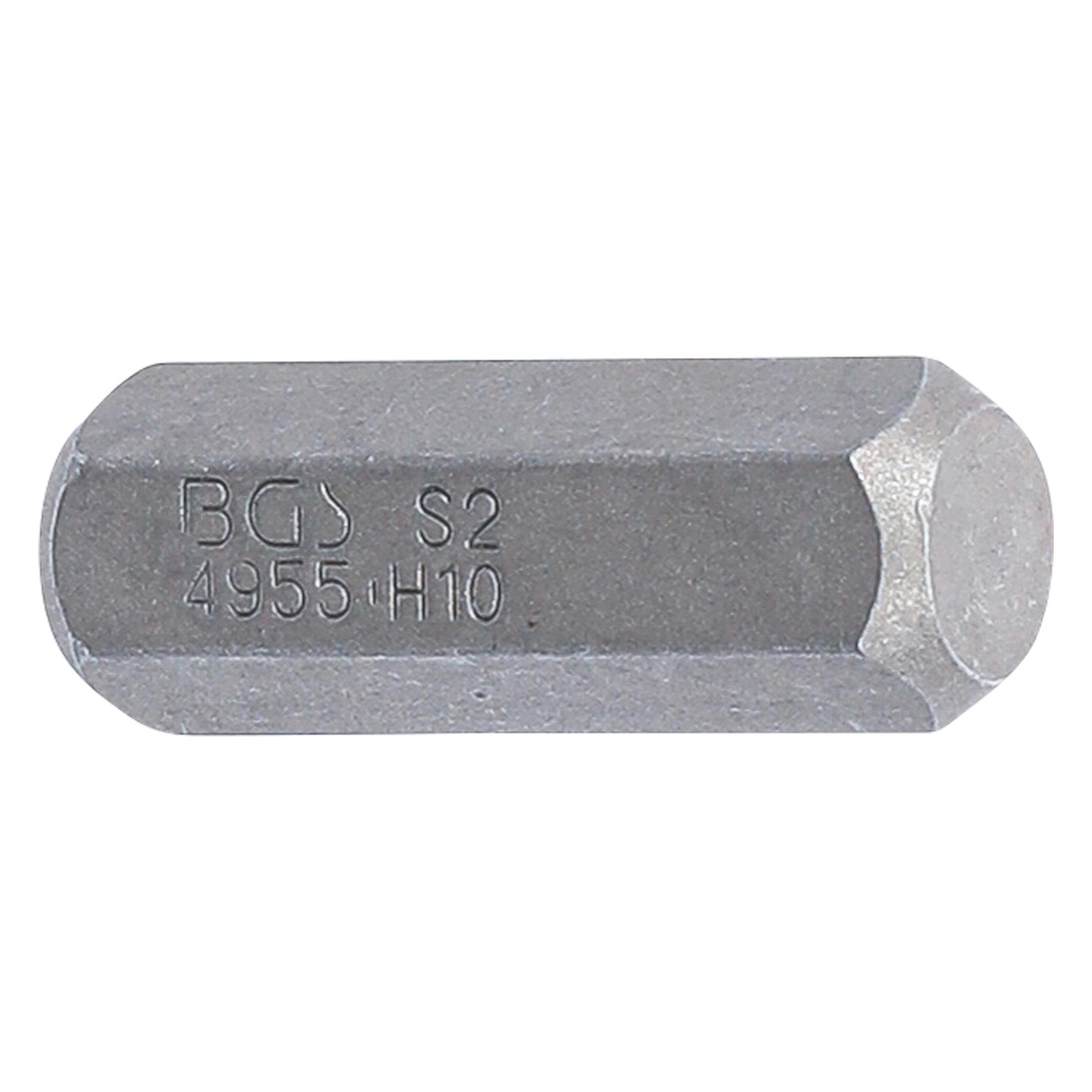 BGS Bit Antrieb Aussensechskant 10 mm (3/8") Innensechskant 10 mm (Innensechskant) (4955)