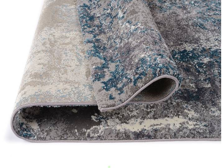 OCI DIE TEPPICHMARKE JUWEL LIRAY, auch als Läufer und in Rund rund 20 mm Höhe Kurzflor, Wohnzimmer, Marmor Optik, Hoch Tief Effekt, dichte Qualität