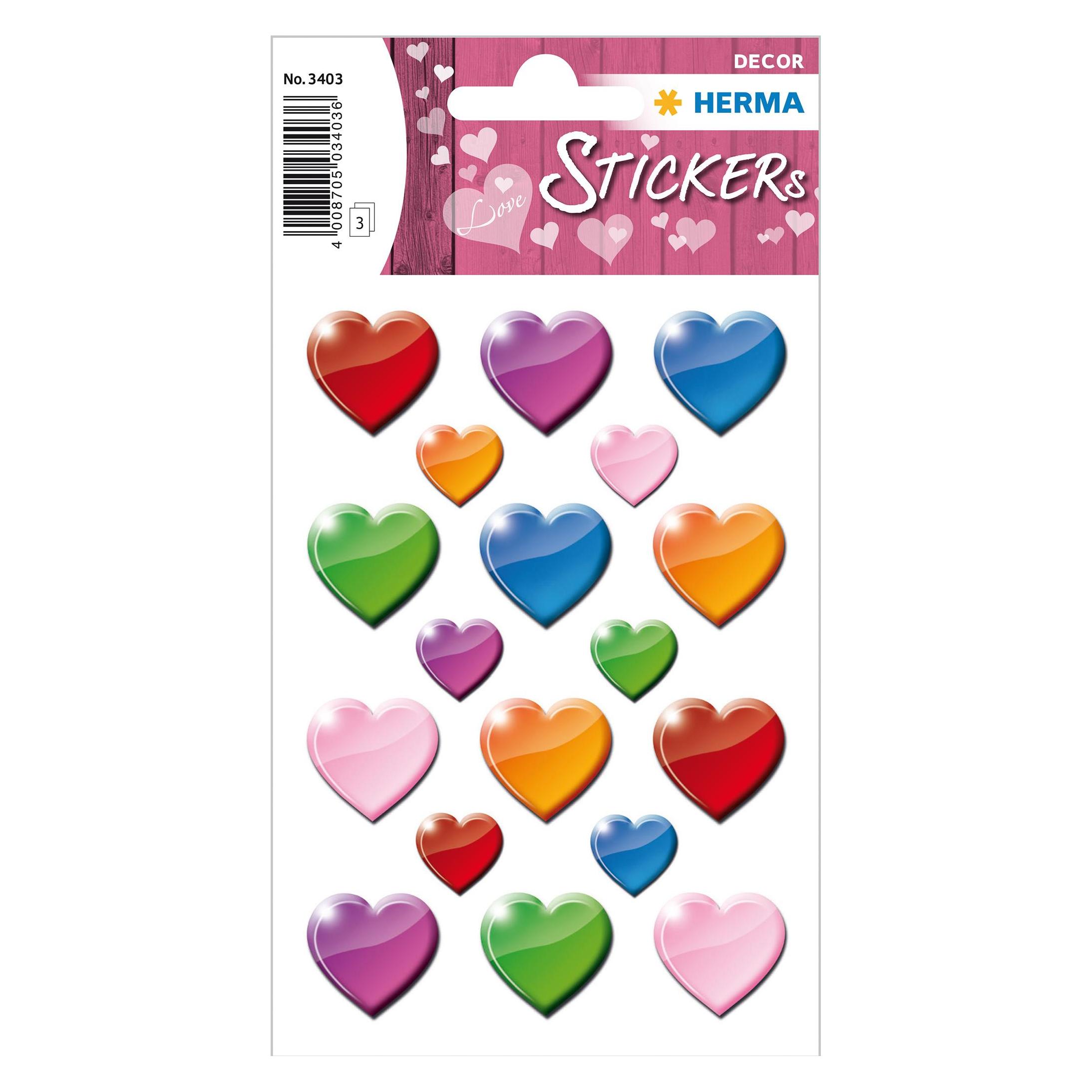 Herma Sticker Herzen (54 Sticker) (3403)