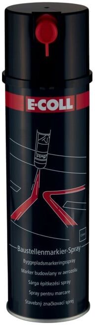E-COLL Baustellenmarkierspray EE 500ml schwarz ; E/D/E (4317784564670)