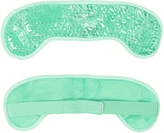 Inspire Curations Reusable Hot And Cold Gel Forehead Ice Pack Soft Cooling Pad For Head Comfort green