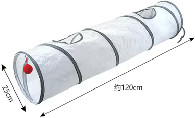 Inspire Picks Foldable Cat Tunnel Toy Interactive Play Tunnel For Kittens & Indoor Cats straight Cat Tunnel