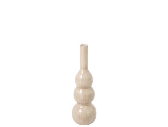 Ambia Home Dekovase, Beige, Metall, 25x76x25 cm, Dekoration, Vase, Metallvase