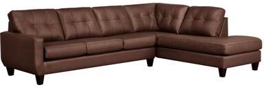 Gibson Top-Grain Leather Tufted Sectional Sofa