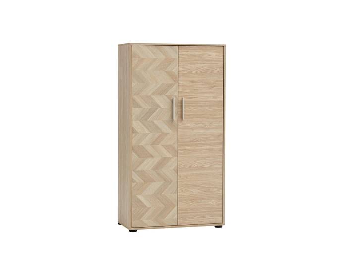 Mid.you Aktenschrank Arezzo, Eichefarben, 6 Fächer, 80.1x150x38.2 cm, Beimöbel erhältlich, Büromöbel, Büroschränke, Aktenschränke