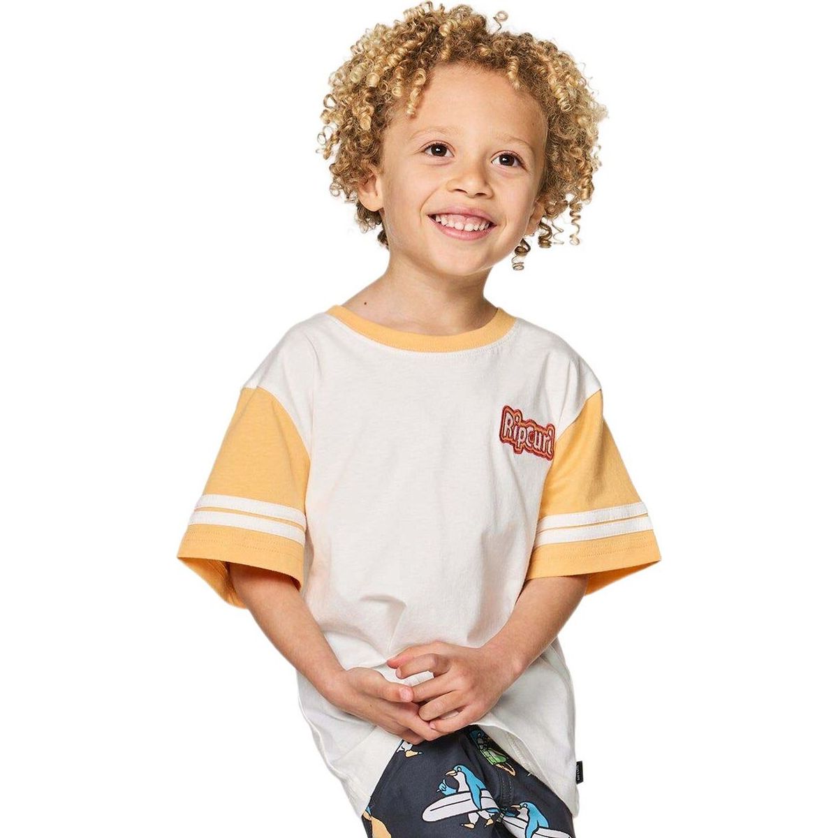 RipCurl Paddle OUT Logo Tee-boy bone (3021) 1-2 038TTE-3021-1-2