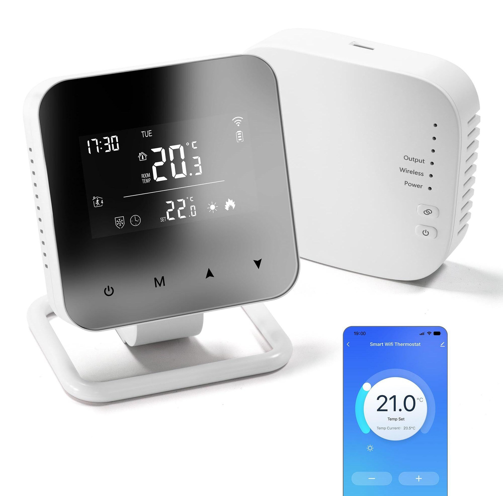 Selius Slimme draadloze thermostaat met WiFi en RF-ontvanger