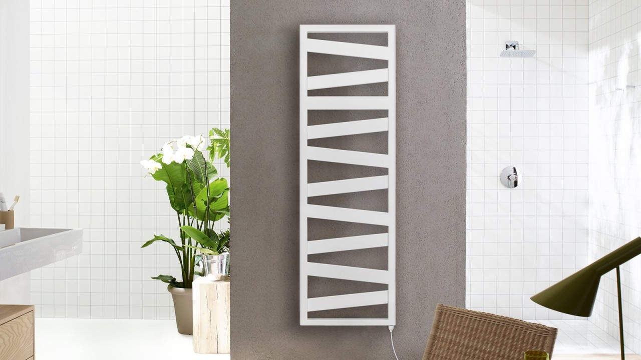 Zehnder Design-Heizkörper Ribbon, 1390 x 600 mm, Titane, elektrisch, Heizstab IHE, ZRIC1360A500010 ZRIC1360A500010