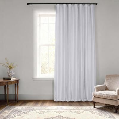 Exclusive Fabrics Blackout Extra Wide Faux Dupioni Curtain (1 Panel)