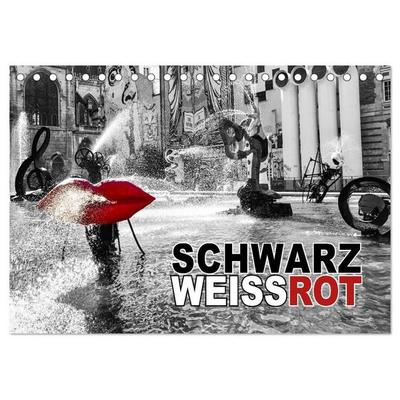 Schwarz - Weiß - Rot (Tischkalender 2027 DIN A5 quer), CALVENDO Monatskalender