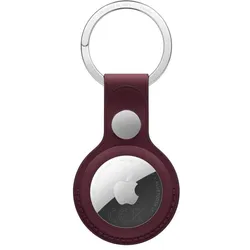 Apple AirTag Feingewebe Schlüsselanhänger - Burgunder