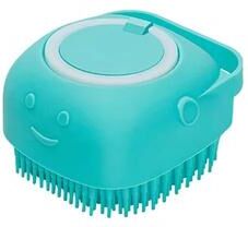 Uplift Treasures Silicone Pet Massage Shower Grooming Brush blue 2pcs