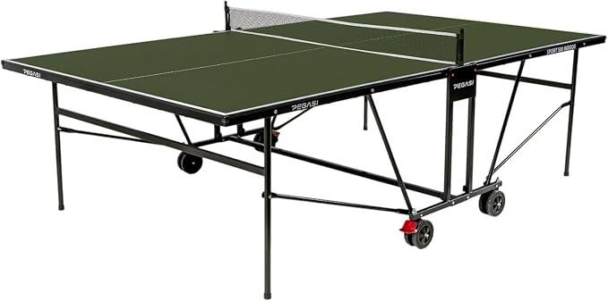 Tischtennisplatte 500 - Tischtennisplatte Indoor - Faltbare Tischtennistisch - Klappbar - Original Tischtennistisch - Mit Rädern - Beweglich - Grün
