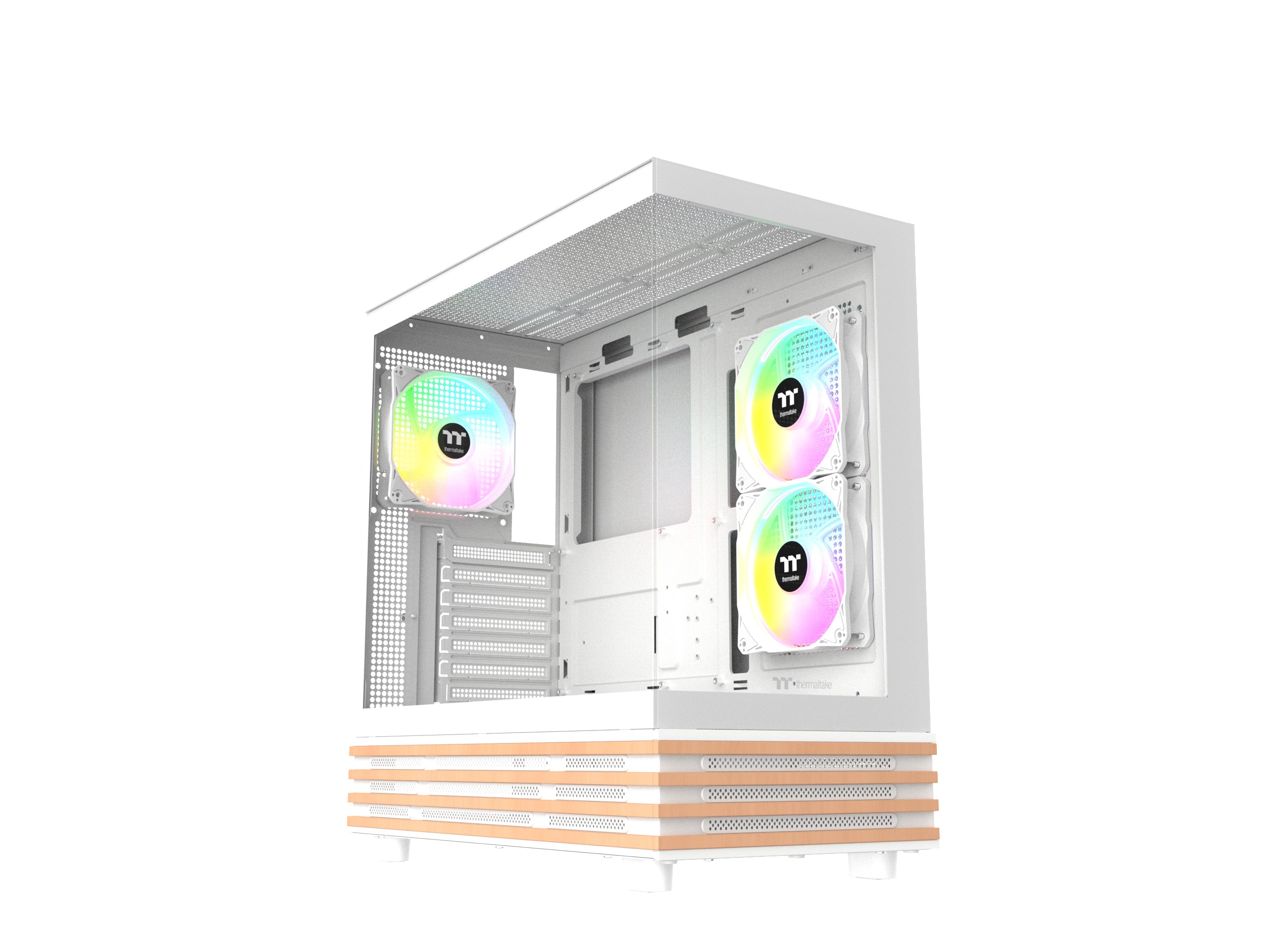 Thermaltake View 270 Plus Gaming PC Gehäuse Midi-Tower Snow White Seitenfenster
