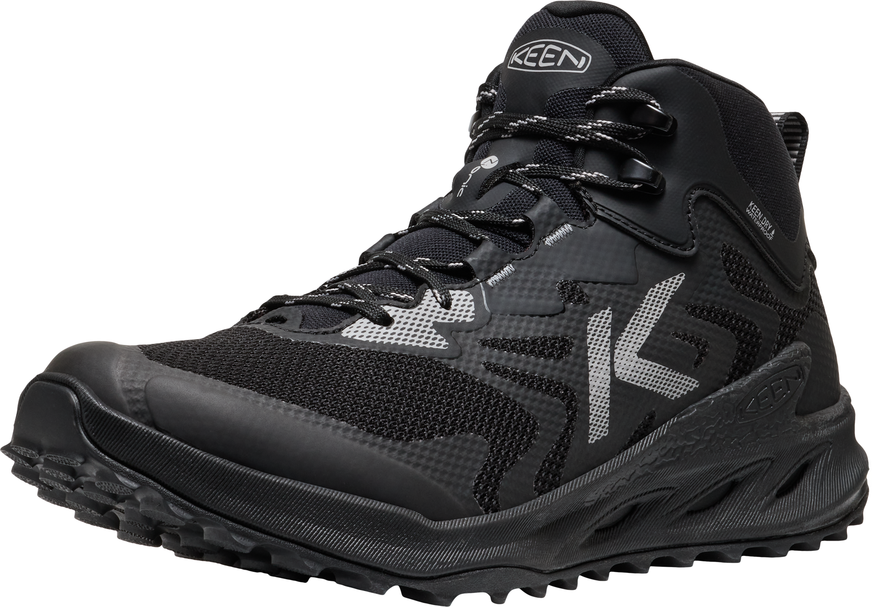 Outdoorschuh KEEN "ZIONIC NXT MID WP", Herren, Gr. 40, schwarz (triple schwarz), Synthetik, Textil, Schuhe Outdoorschuh, wasserdicht triple schwarz 40