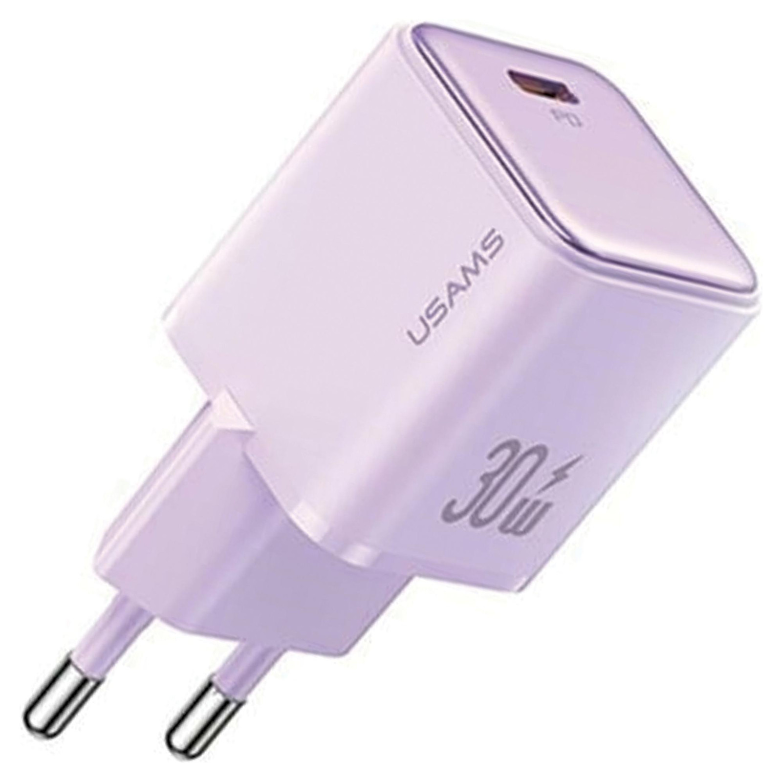USAMS X-RON Serie USB-C PD30W 3A Snellader Adapter CC186TC03 Paars
