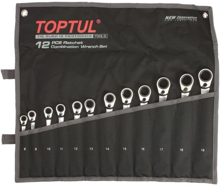 TOPTUL GPAQ1203 Ratschen-Ringgabelschlüsselsatz