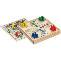 Philos Würfelspiel-Schlangenspiel-Kombination (Deutsch, Englisch, Französisch, 2 - 4 Spieler)