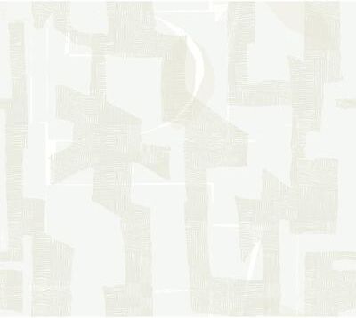 York Wallcoverings Nikki Chu Modern Tribal Dove & Sand Wallpaper