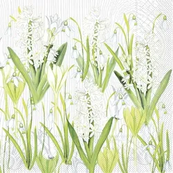 Mank Serviette aus Tissue - Design: Amelie, 33 x 33 cm, 100 Stück - Floral Blumen
