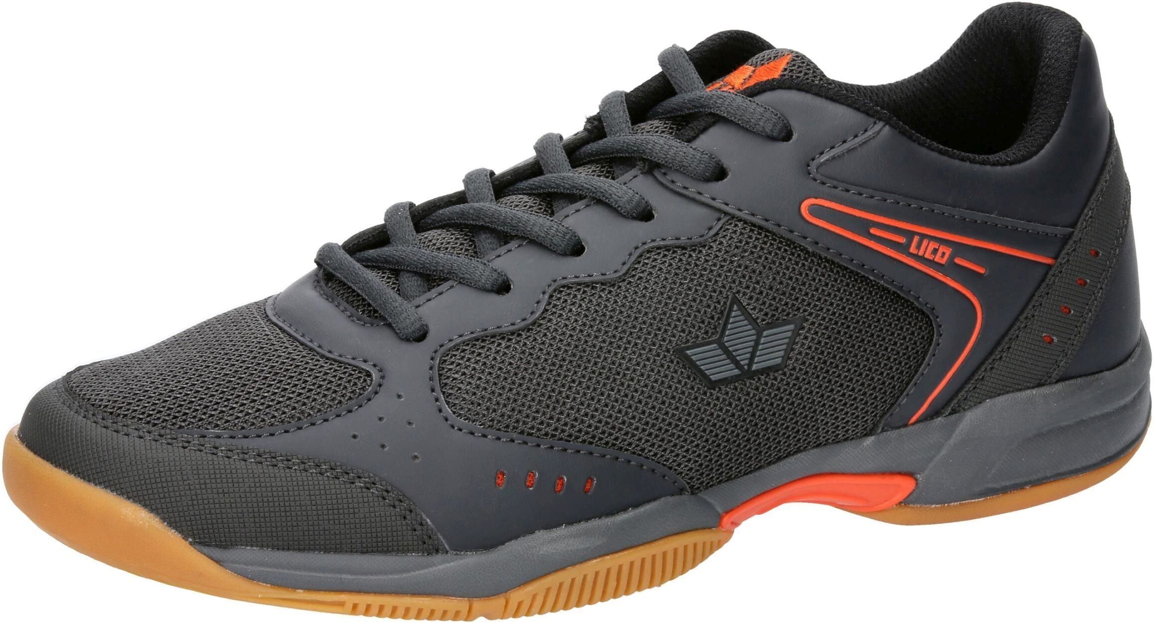 Indoorschuh LICO "Indoorschuh Speed Indoor", Herren, Gr. 45, Textil, grau, Synthetik, Schuhe Indoorschuh