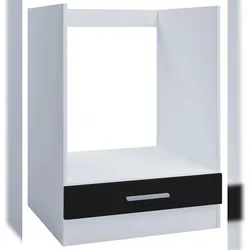 Kontor-Hermsen Unterschrank 60 cm Schwarz – Backofenschrank für Einbauherd