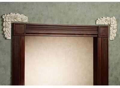 Touch of Class Magnolia Corner Wall Ornament Pair Ivory, Pair, Ivory