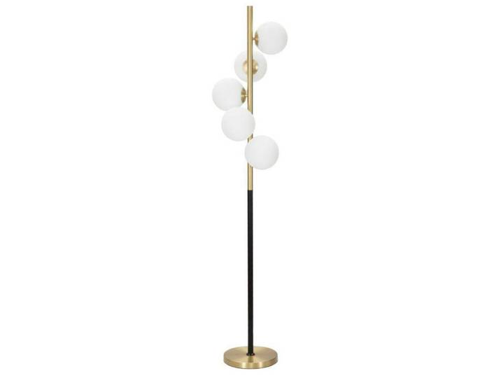 Mauro Ferretti Stehleuchte Glamy Dark 160 cm, Goldfarben, Metall, E27, 46x160x46 cm, Lampen & Leuchten, Innenbeleuchtung, Stehlampen