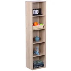 Relaxdays Bücherregal Würfelform Hellbraun