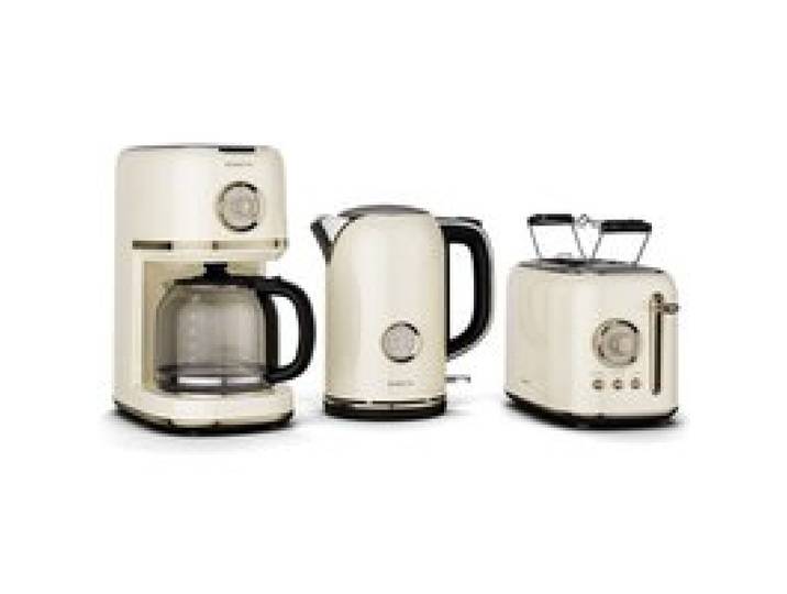 Klarstein Set petit-déjeuner Victoria Grille-pain bouilloire cafetière 12 tasses