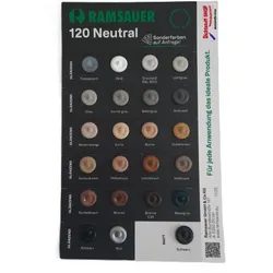 Ramsauer 120 Neutral Silikon Dichtstoff Faltbare Farbkarte-Tupfenkarte