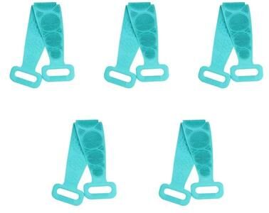 Uplifted Goods Silicone Bath Scrubber Belt For Shower And Body Exfoliation green 5pcs