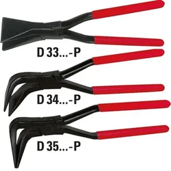 Falzzange 45° gebogen (PVC-beschichtete Griffe) D341-60-P
