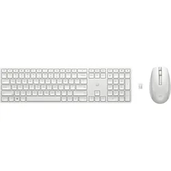 HP 650 Wireless-Tastatur und -Maus (Deutschland, Kabellos), Tastatur, Weiss