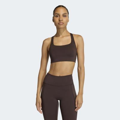 Sport-BH ADIDAS PERFORMANCE "OPT MS BRA", Damen, Gr. XXL, N-Gr, braun (aurora coffee), Obermaterial: 79% Polyester, 21% Elasthan, BHs Sport-BH