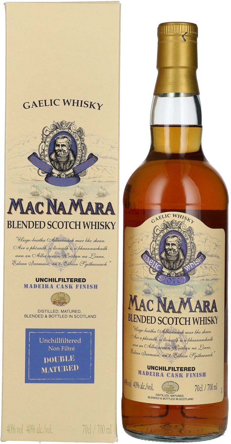 The Gaelic Whiskies Gaelic Whisky MACNAMARA Madeira Cask Finish Blended Scotch Whisky 40% Vol. 0,7l in Geschenkbox