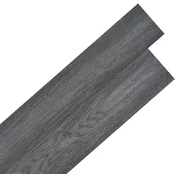 DELUKE® Vinylboden PVC-Dielen selbstklebend wasserfest 2mm Stärke Klebevinylboden Bodenbelag Laminatboden Dekor-Dielen Schwarz, 2,51 m2