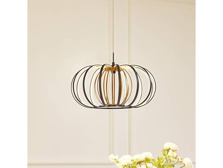 Hängelampe Birger Lucande, dimmbar, schwarz, für Wohn- / Esszimmer, Metall, Modern