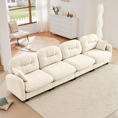 Modular Chenille Tufted Sofas Fits Bedroom, Living Rooms