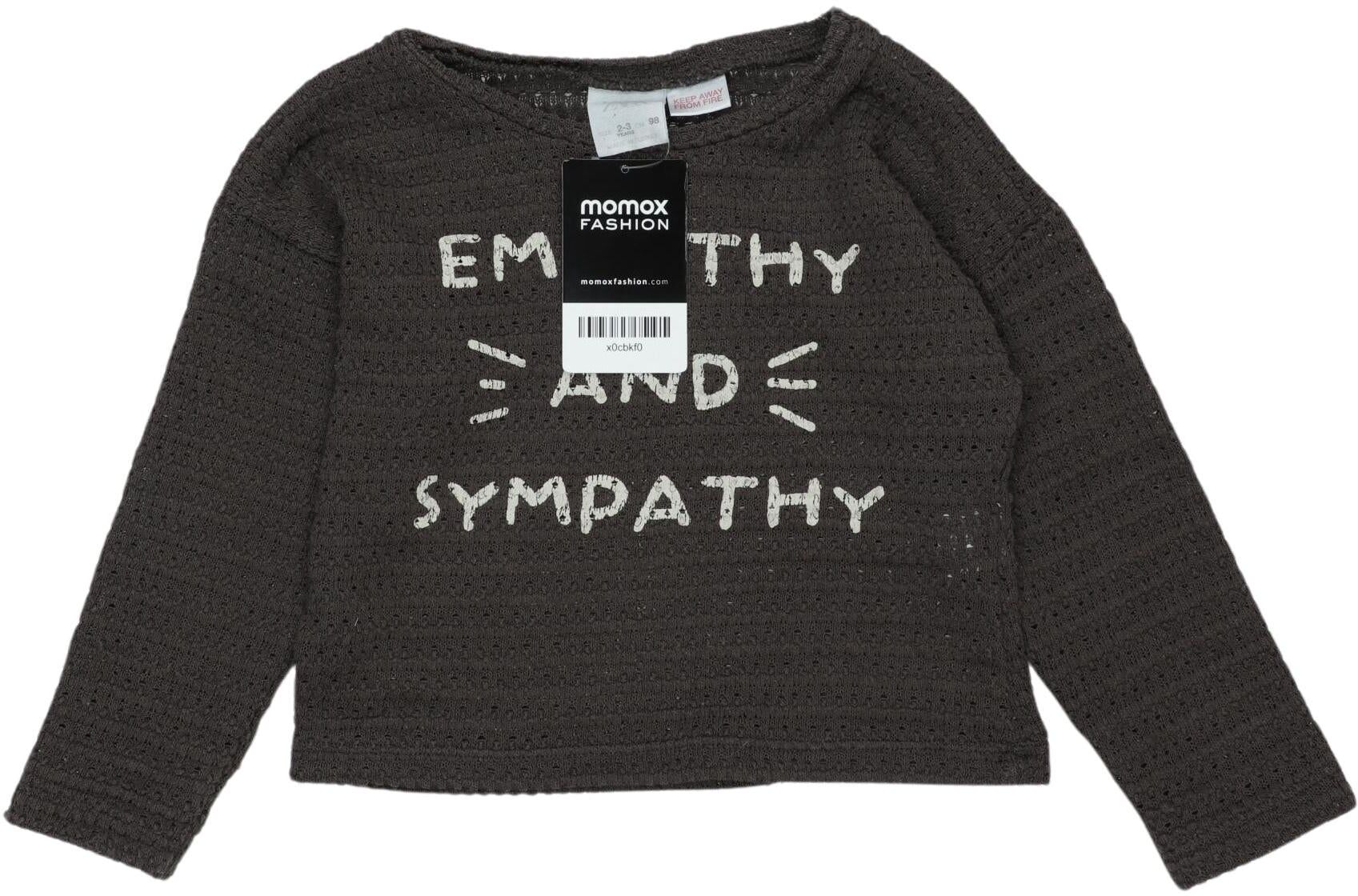 Zara Mädchen Pullover, Grau, Gr. EU 98, Synthetik / Baumwolle - Second Hand