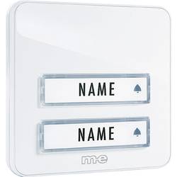m-e modern-electronics KTA-2 W Klingelplatte mit Namensschild 2fach Weiß 12 V/1 A