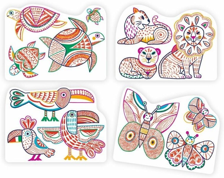 Coloriages à réveler : Familles sauvages - Djeco
